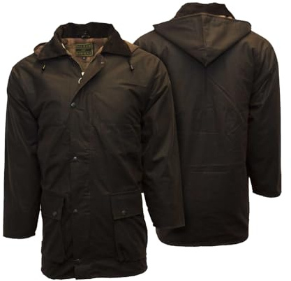 WALKER AND HAWKES - Men's Wax Padded Blackstone Jacket - Brown - XX-Large