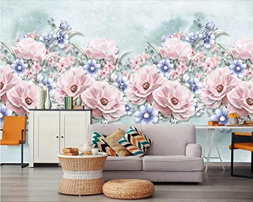 Frtmsticker Papier Peint Autocollant Murale 3D Couleur Plante Fleur Papier Peint Photo 3D Enfants Chambre 3D Murale Pvc Autocollant Wall Art Garçon Fille Chambre Affiche Murale 200X100Cm