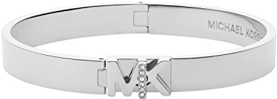 Michael Kors Damen Edelstahl Armreif mit Kristallakzenten, Standard, Metall, Kristall