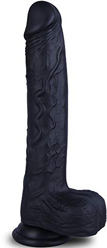 Realistischer Dildo 25,5 CM Riesiger Körpersicheres Material penis dildoMit Starkem Saugnapf XXL-Sexspielzeug Analdildo Perfekt Echte Adern Und Erhabene Hoden