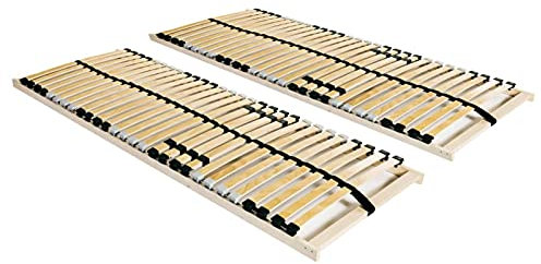 ZEYUAN Lattenroste 2 STK. mit 28 Latten 7 Zonen, Rolllattenrost, Matratze, Familienbett, Bett, Funktionsbett,70 x 200 cm