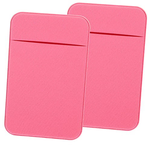 Mikinona 2pezzi Portacarte Per Smartphone Adesivo Posteriore Per Cellulare Portamonete e Portatessere Pratico Compatibile Con Tutti Modelli Di Telefono Elasticizzato
