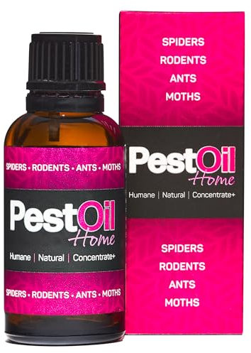 PestOil Home – Makes 12L of Repellent Spray, Peppermint Oil Blended with Clove & Lavender for Spiders, Rodents, Moths & Ants, 30ml