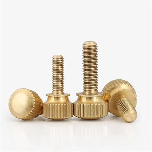 10 Stück M3 M4 M5 M6 M8 Handfest anziehende Messing-Rändelschrauben Kupfer-Dreh-Rändelschrauben Computer-Gehäuseschraube Daumenschraube(8mm,M5)
