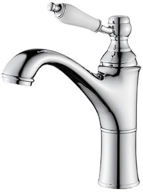 Französischer Retro-Waschtisch-Wasserhahn aus Vollkupfer, Badezimmer-Unterbauwaschbecken, Waschbecken, heiß- und kaltspritzwassergeschützter Wasserhahn, galvanisierter Keramikgriff