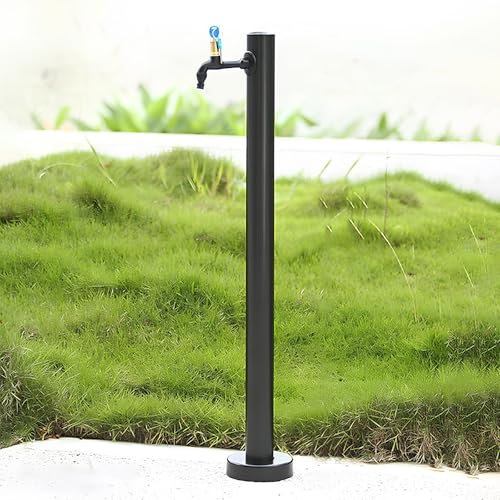 XLSJK Fontanella da Giardino, Fontana Giardino Esterno, Colonna d'Acqua Antigelo, Rubinetto Nero da Cortile, per Irrigazione, Innaffiamento, Lavaggio Auto