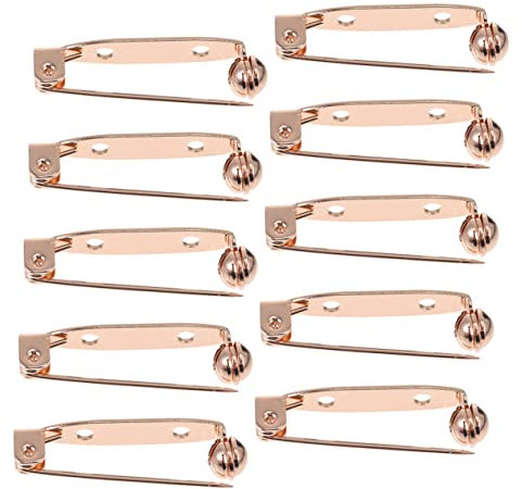 Homoyoyo 10pièces Fermoirs De Sécurité Pour Broches Pour Création De Badges Bijoux Avec Barre Fermoir Pour Épingles à Broches