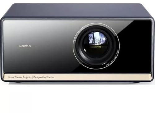 WANBO X5 Pro Projecteur 4K avec WiFi et Bluetooth, proyecteur de film extérieur pour la maison, mise au point automatique et clé de voûte 26 dB à faible bruit, natif 1080p, projecteur intelligent avec