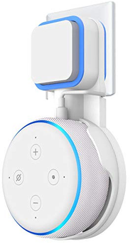 Soporte para Dot (3ra generación) Altavoz Inteligente, Cable Perfectamente recogido sin Tornillos, Soporte en cocinas, baño y Dormitorio -Blanco