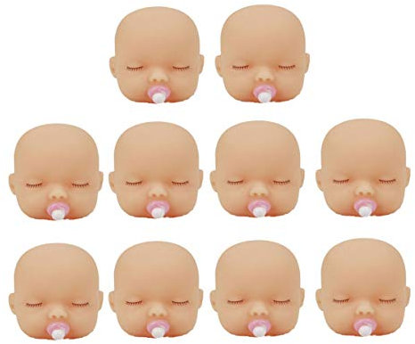 Healifty Mini-Puppen Schlüsselanhänger - 10 Stück DIY Babykopf Mit Schnuller Für Kreative Bastelprojekte Und Geschenke