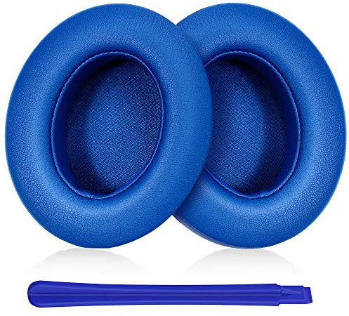 TesRank Replacement Ear Pads Ear Cushion Kit for Beats Studio Wired B0500 / Wireless B0501 / Studio 2 / Studio 3 Headphones, Blue