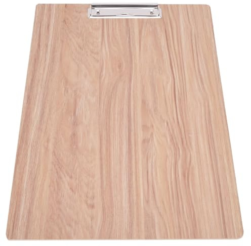 Portapapeles de oficina Bloc de dibujo pesado de madera tamaño Con Clip de metal para Oficinas Restaurantes Oficinas Arte Junta estudiantil carpeta con pinza sin tapa