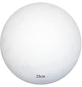 25cm,30cm and 40cm Round Foam Solid Polystyrene Styrofoam Ball for Christmas Decoration,DIY Crafts and Wedding (25CM)
