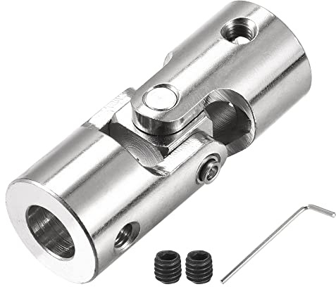 sourcing map Drehbare Kreuzgelenk Wellenkupplung 10mm bis 12 mm Innendurchm. L52 x D20 mit Schrauben und Schraubenschlüssel für RC Modell