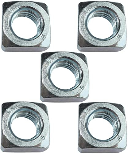 AERZETIX - C49555 - Satz von 5 Vierkantmuttern M12 abgeschrägt 18.0x10.0mm gewinde metrisch aus kohlenstoffstahl - für industrielle maschinen elektrogeräte