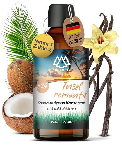 Nordholz Saunaaufguss 100ml, 60 Sorten, Premium Aufgussmittel Konzentrat