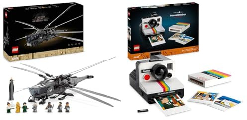 LEGO Icons Dune: Atreides Royal Ornithopter, Maqueta para Adultos, Artículo de Coleccionista & Ideas Cámara Polaroid OneStep SX-70, Regalo para el Día de la Madre, Kit de Manualidades