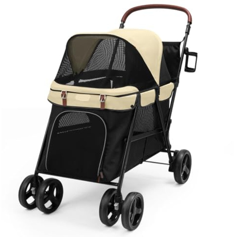 Hundebuggy Hundewagen Reise-Katze-Haustier-Kinderwagen, Zusammenklappbarer Hunde-Kinderwagen, Haustier-Kinderwagen Für Kleine Und Mittelgroße Hunde Katzenwagen Katzenbuggy (Color : C)