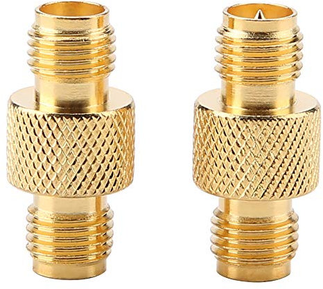 2pcs SMa Coax Connector Cable Gender Changer, SMa Female To RP SMa Female RF Connector Coaxial Adapter Test Converter for Radio Antenna, Audio