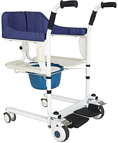BGFYUSF Patientenlift, multifunktionaler Pflege-Trag- und Klapp-Duschstuhl, höhenverstellbarer elektrischer Patiententransferlift zum Baden, Toilettenstühle für zu Hause