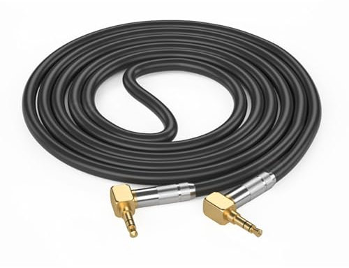 Woedpez Cavo acustico flessibile da 3 5 mm a 3 5 mm con connettori ad angolo retto migliora i tablet e i telefoni con altoparlanti