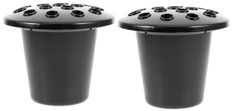 Amosfun 16 fori Lotus Base Cimitero Tomba Vaso per composizioni floreali Memorial in piedi