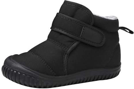 Säuglings Einfarbig Stiefeletten Kleinkind Prewalker Stiefel mit Wollfutter Lauflernschuhe Kinder Gefütterte Stiefeletten Baby Mädchen Junge Wasserdicht rutschfest Winterstiefel
