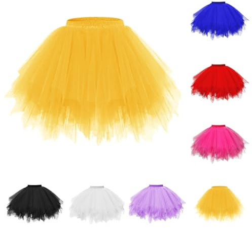 Karneval Kostüm Damen Tüllrock 50er Rockabilly Petticoat Retro Tutu Ballet Cosplay Prom Abendkleider Anlass