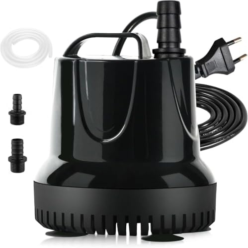 BACOENG Pompa Acquario, Pompa Acqua 15W 800L/H Pompa Dell'acqua Sommergibile per Acquario Fontana Piscina Giardino Laghetto