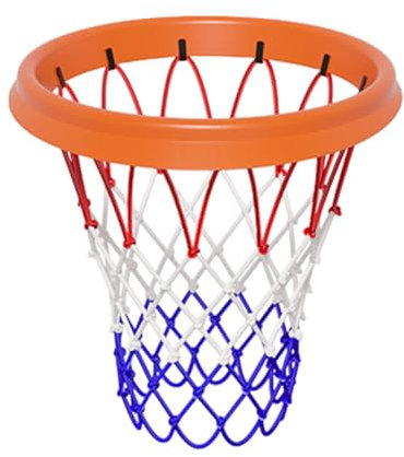 ohodhmnu Outdoor-Basketballnetz, strapazierfähig, tragbar, PU-Basketballnetz, Rahmen, Basketballnetz, Ersatz