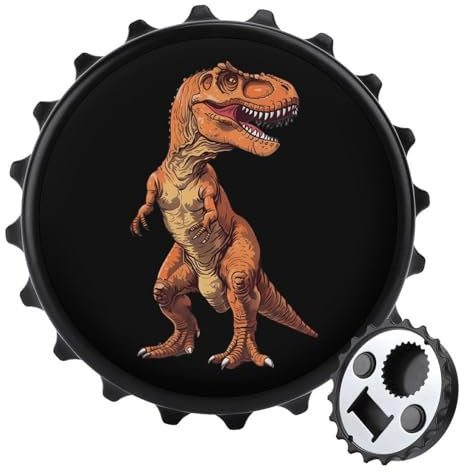Abrebotellas magnético divertido de dinosaurio 2 en 1 de 3 pulgadas, imanes para nevera, abrebotellas de cerveza, refrescos, bonita decoración para cocina y refrigerador