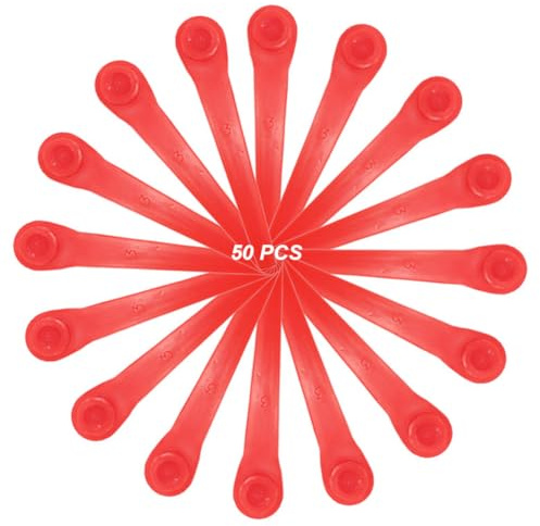 50 Stück Rasentrimmer Ersatzteile, Ersatzmesser Kompatibel mit Rasentrimmer Gard, Kunststoffmesser für Gardena Rasentrimmer und Akkutrimmer