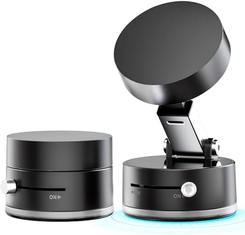 BUZUYIWAR Soporte Móvil Coche, Porta Movil Ventosa Soporte Imán Potente [20X N56 Imanes 360° Rotación] Soporte Telefono Coche Magnetico Car Plegable para iPhone 16 15 14 Salpicadero Oficina