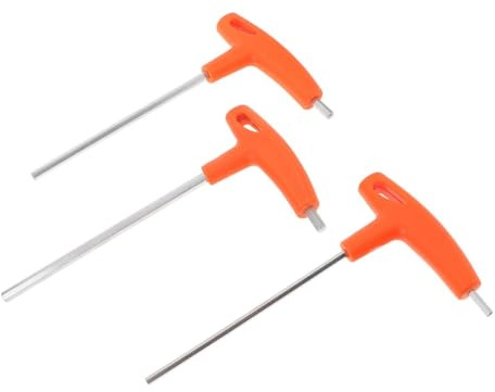 ANDRESLAD Clé Hexagonale Intérieure T avec Poignée Ergonomique Jeu 3 Pièces en Acier Solide Outil d'Entretien Vélo Route et Vtt Clé à Douille pour Visserie et Réparation