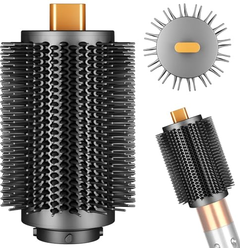ZEPHBLOW Grande brosse volumisante ronde améliorée pour accessoires Dyson Airwrap, grande brosse ronde de 7,6 cm compatible avec Airwrap HS01/05/08, poils flexibles pour un bouclage fluide et volume
