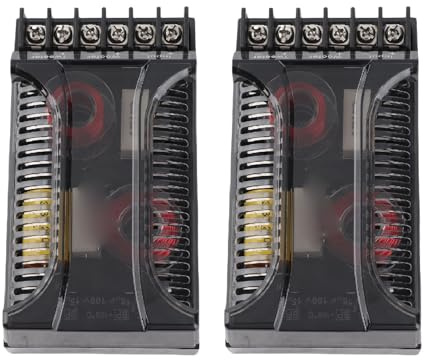 Divisor de frecuencia de Altavoz de Coche de 2 Piezas, 100 W 12 V 2 vías de Audio de Coche Crossover protección contra sobrecorriente Divisor de frecuencia de Altavoz Universal