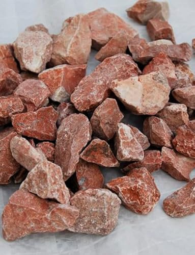 AZJARDIN.COM- 20 kg Mármol Triturado Decorativo, Piedra Natural Roja, Grava de Mármol para Jardinería y Paisajismo (8-12MM)
