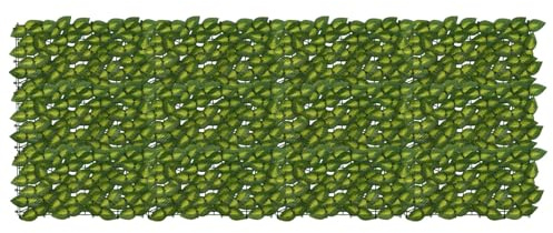 vidaXL Balkonsichtschutz mit Blättern Grün und Gelb 200 x 75 cm, Künstliches Efeu für Sichtschutz, moderne Balkon-Deko, pflegeleicht, wetterfest, Gartenteilung, Outdoorschutz
