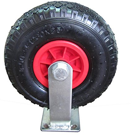 HKB ® Bockrolle mit Gummirad 3.00-4, Rad-ø=260mm und Radbreite = 75mm, auf Kunststofffelge und Gleitlager, Artikel-Nr. 420065
