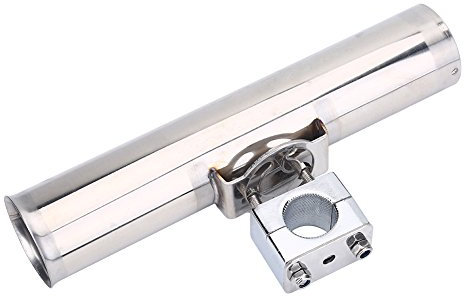 Asixx Rutenhalter, Bootsrutenhalter aus Edelstahl Rostschutz, Robust und Langlebig für Boot Kajak, Silber 24,5 cm