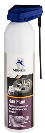 Normfest Run Fluid – Reifenmontagespray für schnelle & schonende Montage – RDKS-kompatibel, schnelltrocknend, rückstandsfrei & materialschonend – Profi-Reifenservice Spray 400 ml