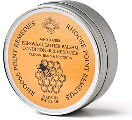 Beeswax Leather Balsam Rich Conditioner & Restorer 100ml - 100% Natural Ingredients CLEANS SEALS & PROTECTS Handpoured in UK Chemical Free Biodegradable Moisturises Nourishes Prolongs Life of Items