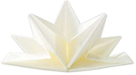 Fanxyware Star Shaped Origami Dinner Napkins in White (Disposable) - 12 Pack, 23 x 15, 3-Ply Paper - Style Name: Pop Gaze