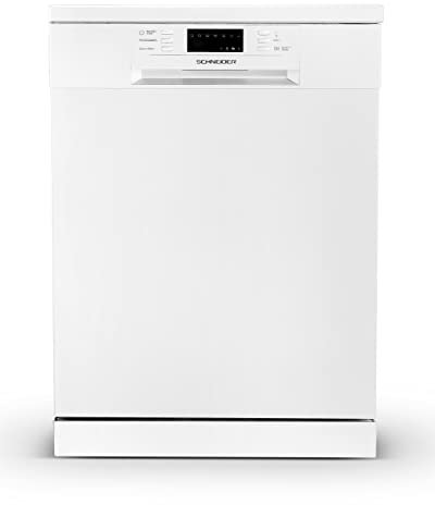 SCHNEIDER SCDW1542IDW, Lave vaisselle, Pose libre, 15 couverts, Tiroir à couverts, Départ différé, 6 programmes, Pieds réglables, Moteur inverter, 42Db, Blanc