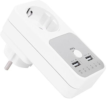 DOITOOL Usb-steckdose Mit Automatischem Abschalt-timer Countdown Sicherer Innenbereich Feuerfest Eu-stecker Geeignet Für Ladegeräte Haarglätter Lampen Und Haushaltsgeräte