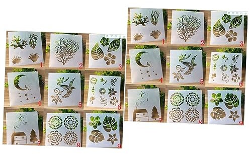 COHEALI 20stücke Teiliges Diy Malvorlagen Blumenschablonen Für Scrapbooking Und Kreative Projekte Schablonen Für Wandmalerei Und Bastelarbeiten