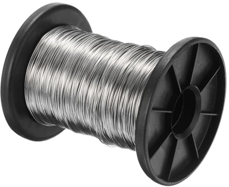 PATIKIL 304 Edelstahl Draht, 328 Ft 0,5 mm 24 Gauge Schmuckdraht Basteldraht für Schmuckherstellung Armbänder Basteln DIY, Silber