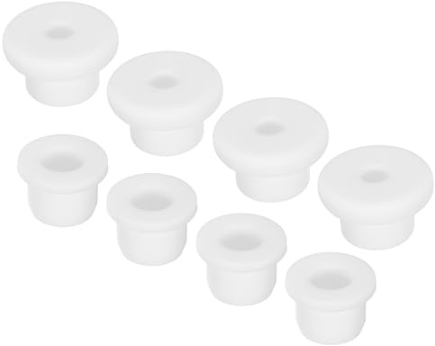 sourcing map T Shape Rubber Grommet Mount Dia 14mm/15mm,ID 9mm/6mm White Seal Protection Cable Grommets Flexible for Cable Pipe 8Pcs