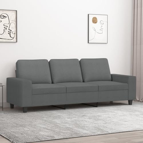 ZEYUAN 3-Sitzer-Sofa Dunkelgrau 180 cm Stoff, Loungesofa, Sofas & Couches, Relaxsofa, Couch für Wohnzimmer, Couch Mit - 359400