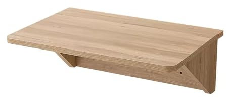 Klapptisch Wandmontierter Computertisch Aus Holz Klappbarer Wandtisch Ausziehbarer Klapptisch for Esstisch Schreibtisch Platzsparend Mehrere Größen Optional(Brown,60x40cm/23.6x15.7in)